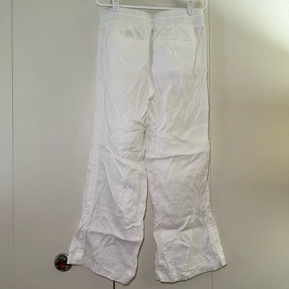 Athleta White Cabo Linen Wide Leg Pants - Picture 5 of 7